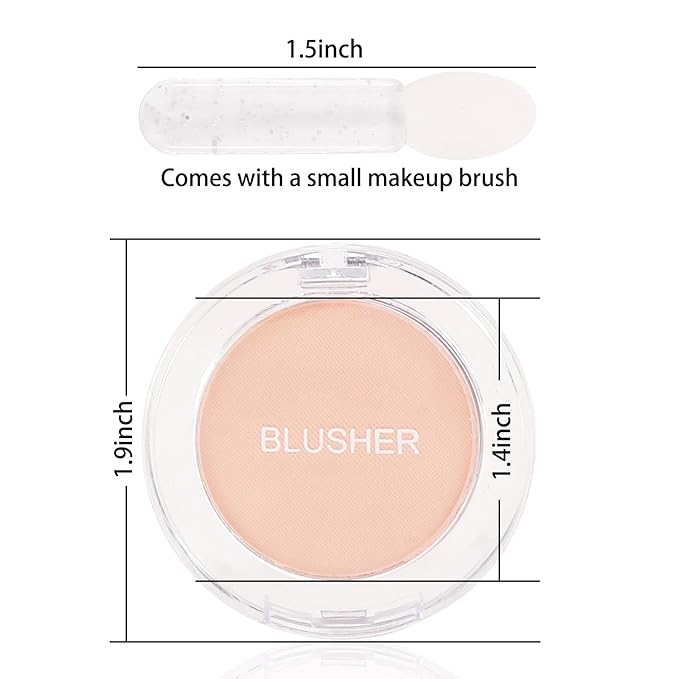 Boobeen Single Color Blush Face Blush Palette Matte Easily, Lightweight
