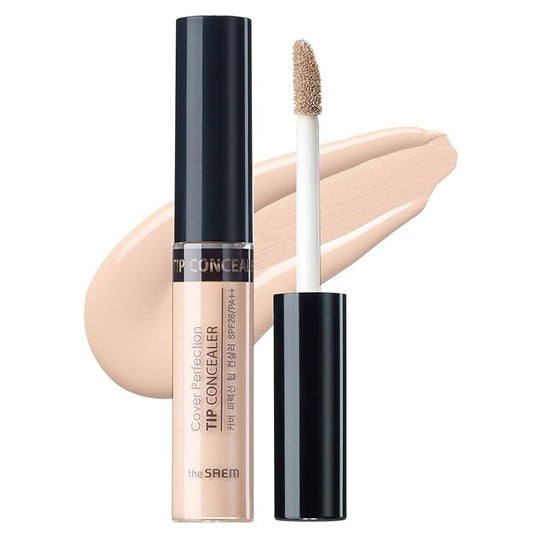 THE SAEM Cover Perfection Tip Concealer, Liquid Multi-Use Light Beige) 0.2 fl.oz