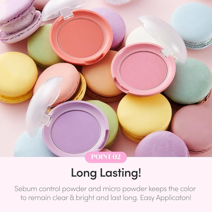 ETUDE Lovely Cookie Blusher - Grapefruit Jelly 4g | Glowing & Natural Powder Blush with Long-Lasting Sebum Control | Easy Application | Korean Makeup, Kbeauty, Perfect for Gift