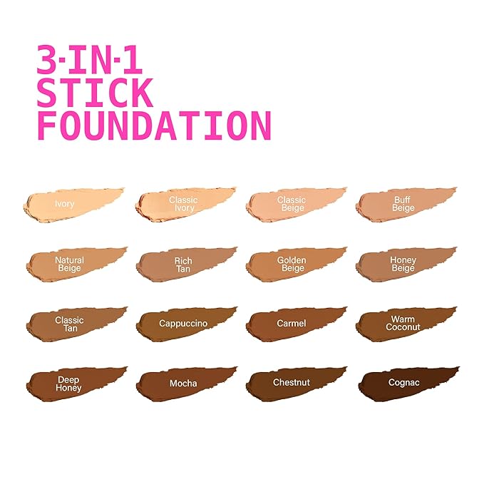 Ruby Kisses Natural Full Coverage 3-In-1 Stick Foundation.