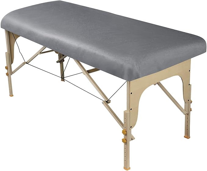 ForPro Professional Collection Premium Microfiber Massage Fitted Sheet, Cool Grey, Ultra-Light, Stain and Wrinkle-Resistant, for Massage Tables, 36" W x 77" L x 7" H