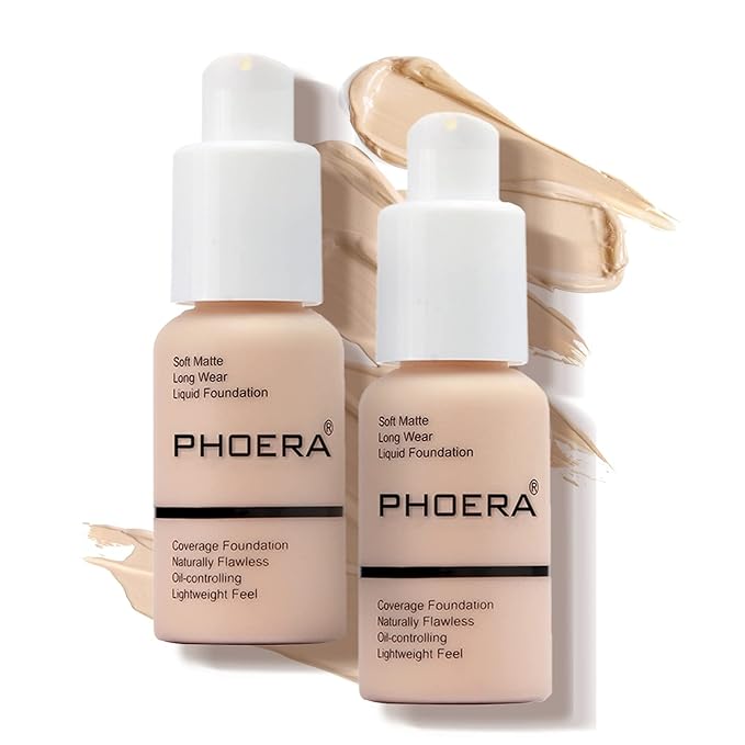 PHOERA Foundation Makeup Naturally Liquid Foundation Full Coverage