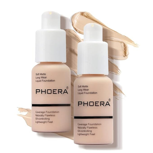 PHOERA Foundation Makeup Naturally Liquid Foundation Full Coverage