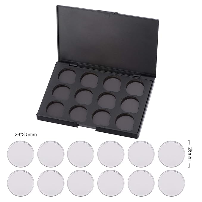 Empty Magnetic Eyeshadow Makeup Palette with 12Pcs 26mm