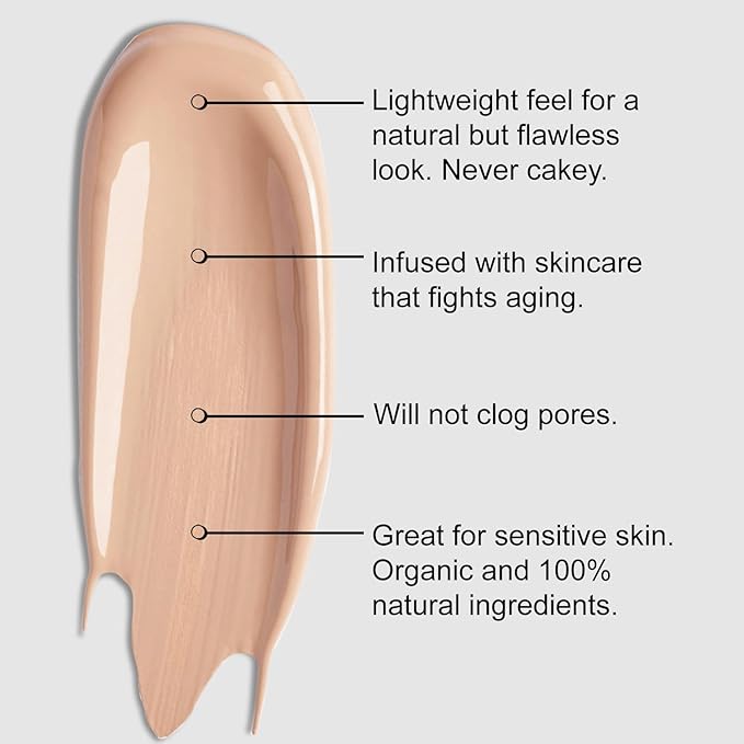 Organic Aloe-Based LUX Liquid Foundation, Natural Vegan Gluten-Free