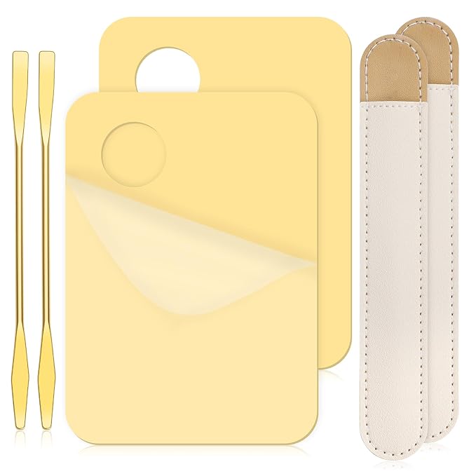 6 in 2 Sets Makeup Mixing Palette, Gold