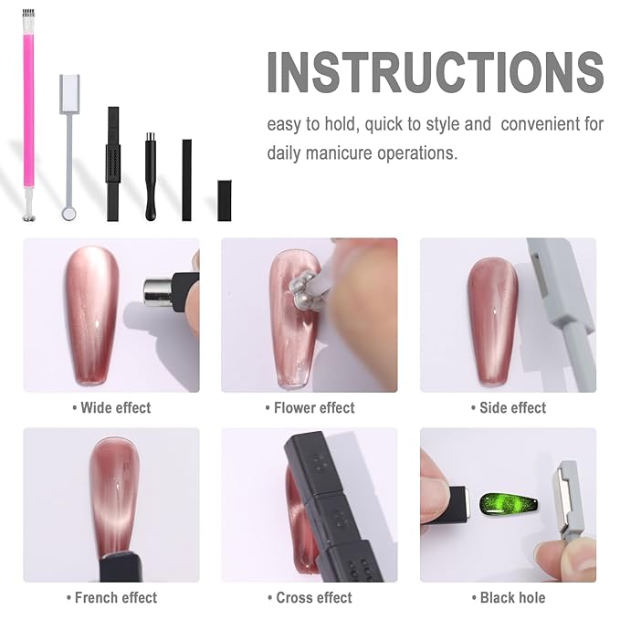 Allstarry 10pcs nail magnet tool