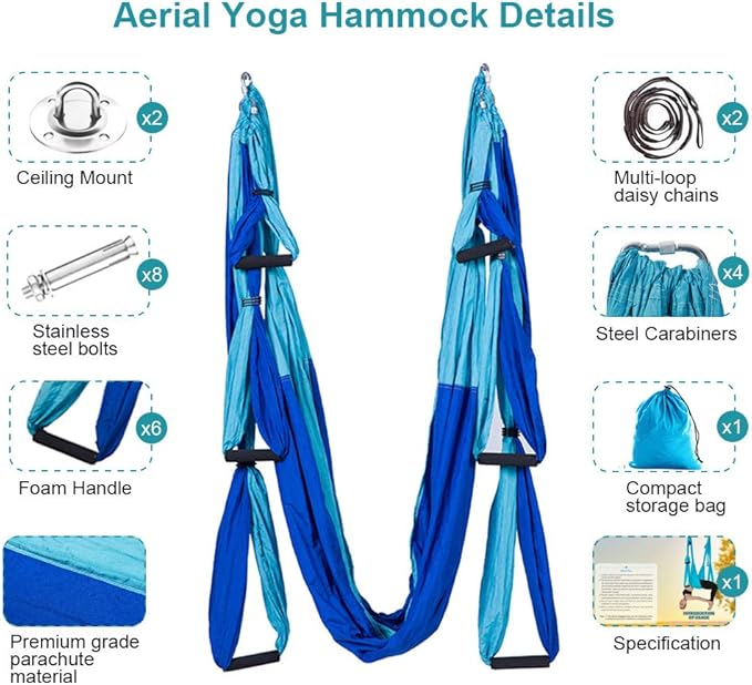 Aerial Yoga Swing Set Trapeze Yoga Hammock Kit