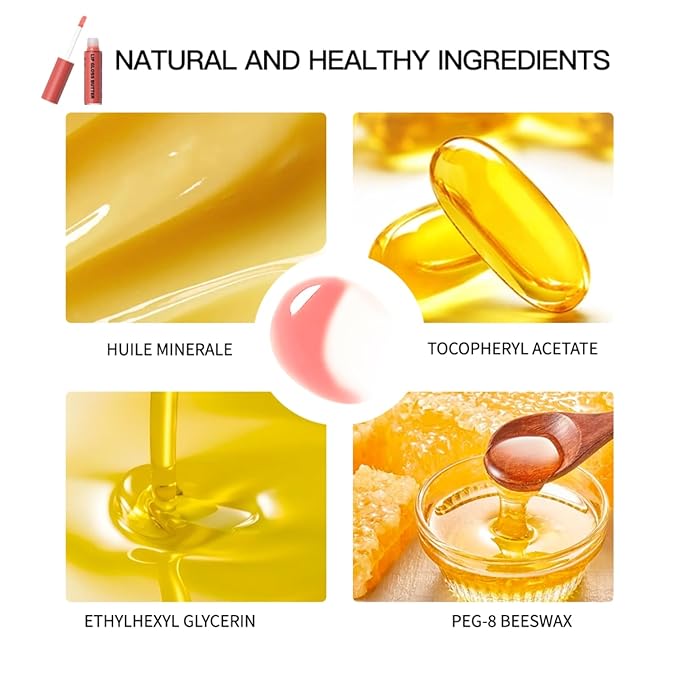 Butter Gloss Lip Gloss Set,Moisturizing Nourishing Hydrating Lip Glaze,Glass Lip Lipstick,Non-Sticky Lip Gloss,Lip Plumping Oil-Pack Of 2 (04 Oolong Milk Tea and 06 White Peach Juice)