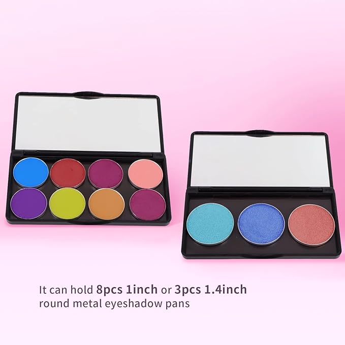 5 Pack Magnetic Makeup Palette with Mirror, Empty