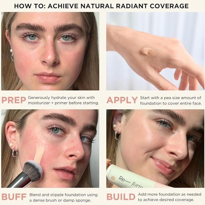 HALEYS Re-form Luminous Skin Foundation, VEGAN + CRUELTY-FREE, types (4.3)