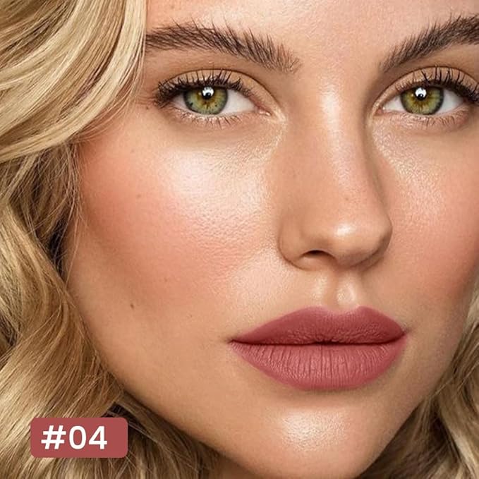 12 Colors lip liner pencils, Modern Classic Lip Liner, Lip Liner Pigmented Vegan Matte, Lasting Finish Lip Liner, Luxurious Creamy Long Lasting Lip Liner, Prevents Feathering and Fading, (04)