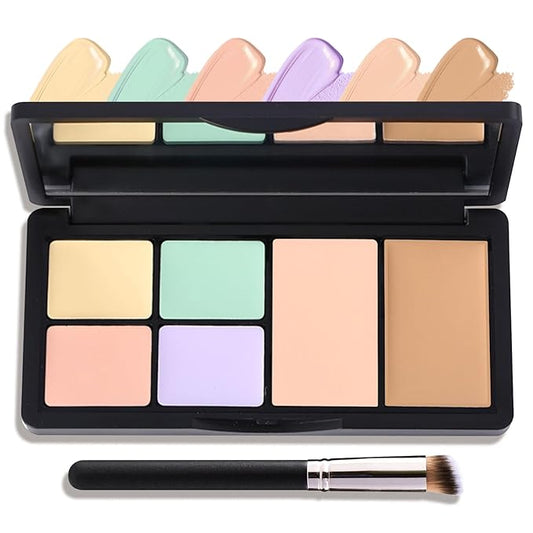 6 Colors Correcting Concealer Palette,Contouring Highlighting Concealer Palette