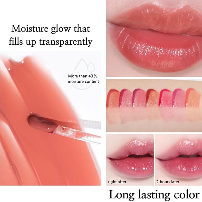 BBIA L’EAU Tint – Glossy & Glow Lip Stain, Watery Lip Tint, Non-Sticky, High Shine Finish, Long-lasting, Moisturizing, Lightweight, Natural, Daily Use, Vegan, Korean Lip Makeup (05 PEONY L'EAU)