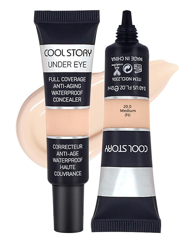 2 PCS Under Eye Concealer Full Coverage, Waterp