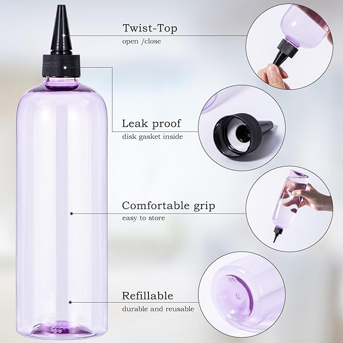 Yebeauty Hair Color Bottle, Clear