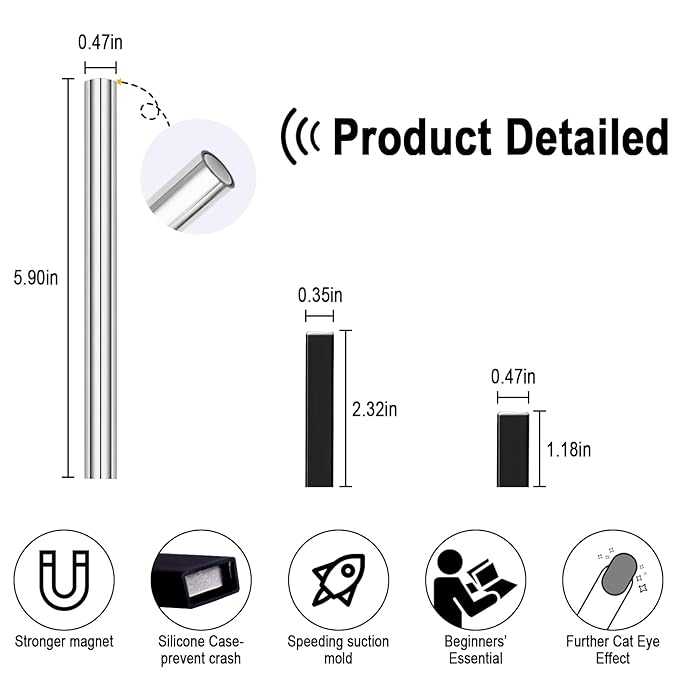 Allstarry 3pcs nail magnet tool