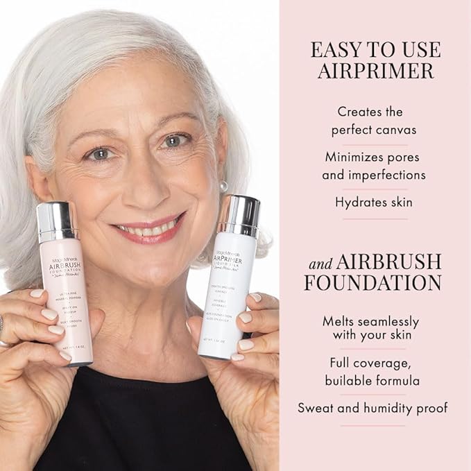 MagicMinerals AirBrush Foundation Set by Jerome Alexander – Skin (Cognac)