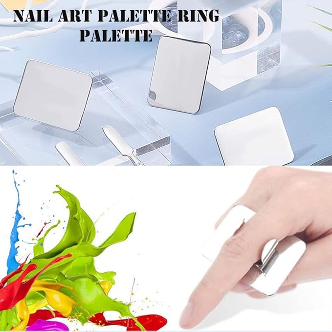 AKOAK 2 Pcs Stainless Steel Square Palette Mini