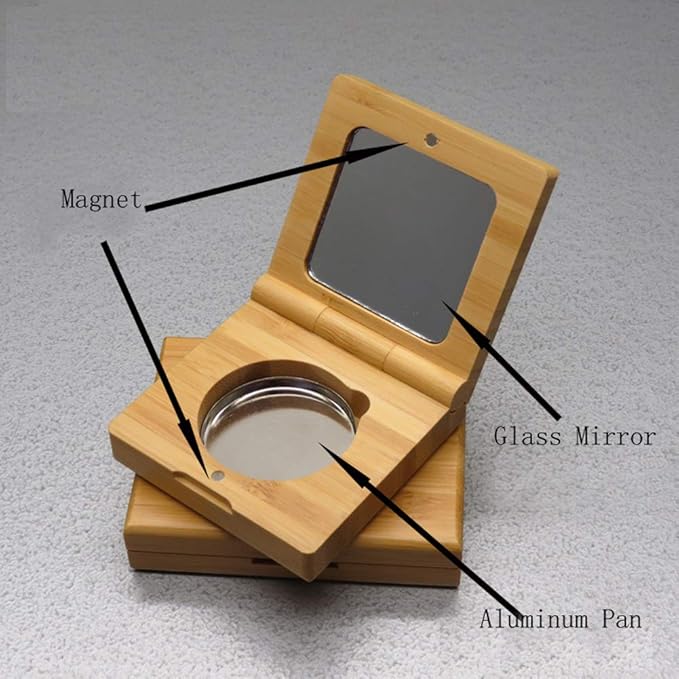 mollensiuer Bamboo Empty Eye Shadow Case Box Single