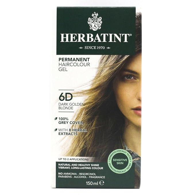 Herbatint Permanent Haircolor Gel, 6D