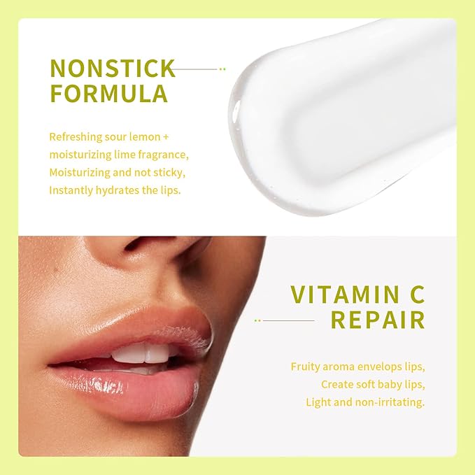 Hydrating Lip Oil Pack, 2 Pack Clear Fruit Extract Lip Oil Set or Lip Color and Shine, Dry Lip's Moisturizing Hydrating and Nourishing Clear Tinted Lip Gloss Set