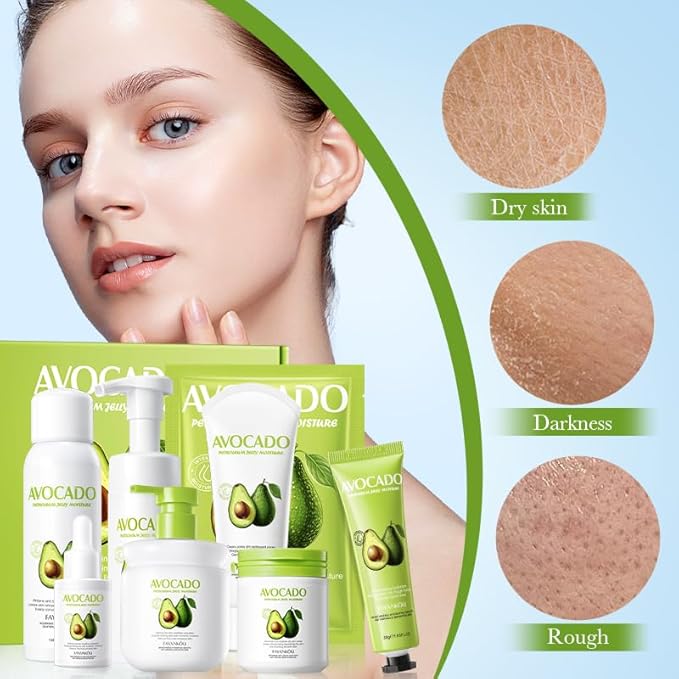 Avocado Facial Skincare Set - Complete Moisturizing