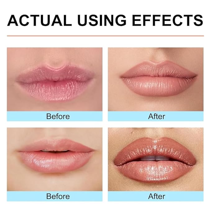 GECOMO Lip Liner Peel Off Lip Liner Tattoo, Peel Off Lip Stain, Long Lasting Lip Stain Peel Off Lip Liner Tattoo Highly Pigmented Lip Tint Stain - Dark Brown