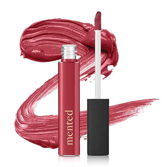 Mented Cosmetics Lip Gloss for Women Tinted Lip Balm Stain, Long Lasting Buildable Moisturizing Lipgloss Lipstick Topper, Made in USA, Cruelty Free Vegan Makeup, #1 Cran