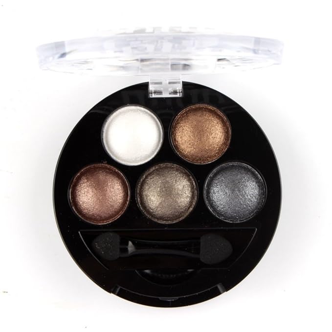 Mallofusa 5 Colors Eye Shadow Palette Powder Glitter 7oz