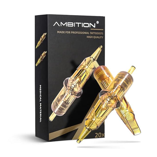 Ambition Glory Tattoo Cartridges #8 Bugpin 7RL Needles Disposable 20pcs 0.25mm 7 Round Liner for Rotary Tattoo Machine Supply