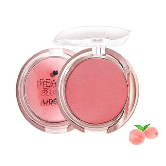 Peach Matte Face Powder Blush Palette, Shimmer Face