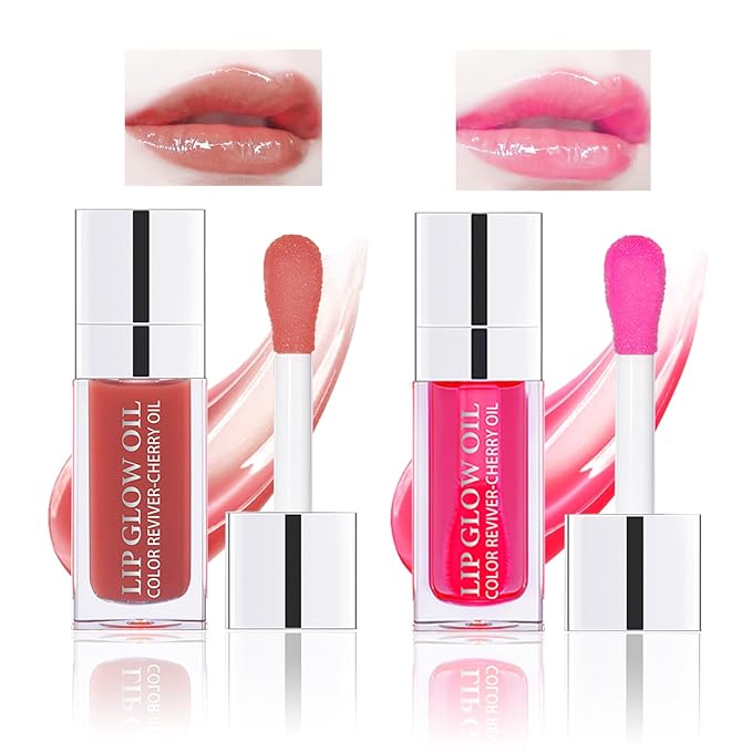 2PCS Lip Oil Set, Hydrating Lip