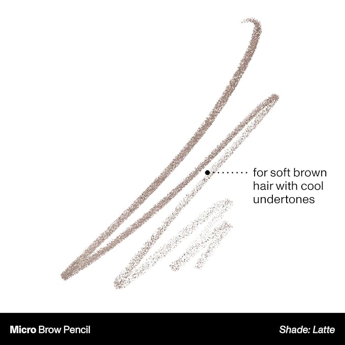 Morphe Micro Dual Eyebrow Pencil - Dual-Ended Brow Pencil Featuring a Retractable, Ultra-Precise, Pointed Tip - Richly Pigmented, Smooth-Gliding, Long-Lasting Wax Formula - Latte (0.003 oz)