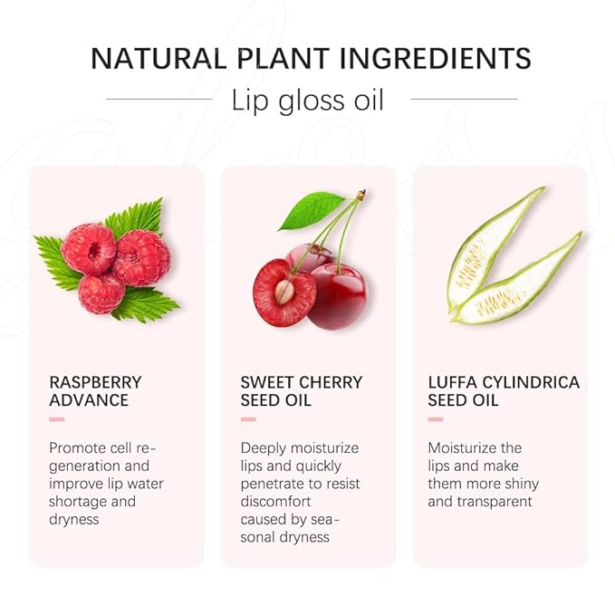 Hydrating Lip Glow Oil, Plumping Lip Gloss, Moisturizing Lip Oil Gloss, Transparent Moisturizing Lip Balm, Natural Lip Plumper, Lip Plumper Gloss Make Lips Fuller and Moisturizing (SZ-2pcs Rosewood)