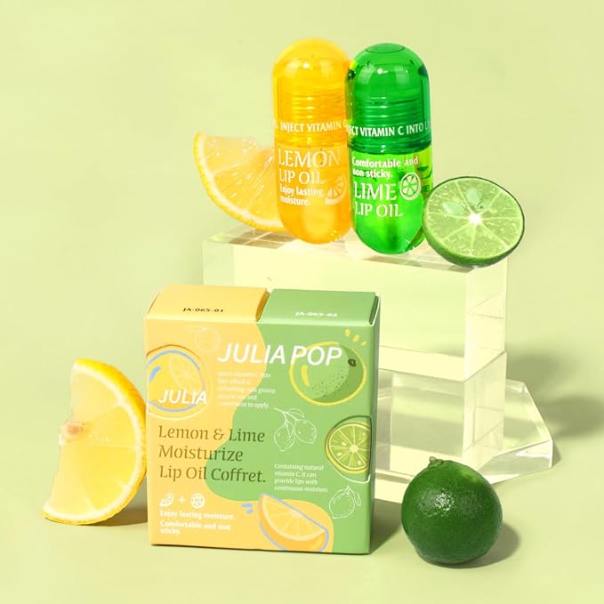Hydrating Lip Oil Pack, 2 Pack Clear Fruit Extract Lip Oil Set or Lip Color and Shine, Dry Lip's Moisturizing Hydrating and Nourishing Clear Tinted Lip Gloss Set