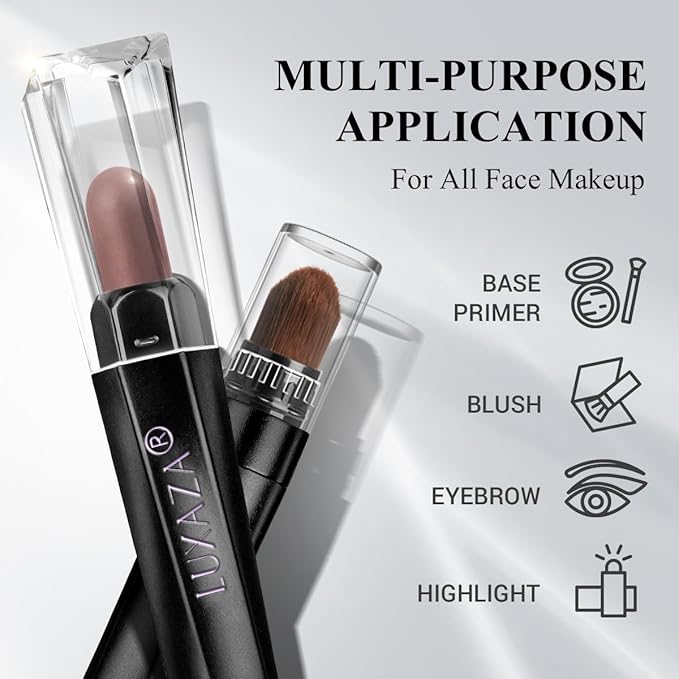 3PCS Cream Eyeshadow Stick Set,Pro Longwear Purple Eye Shadow Sticks Pencil Crayon-Grape Glam