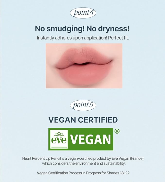 Heart Percent Dote On Mood Lip Pencil, Long-Lasting Creamy Lip Crayon Smooth Color Liner Retractable Lipstick Pencil 0.8g, 18. Fig Rose