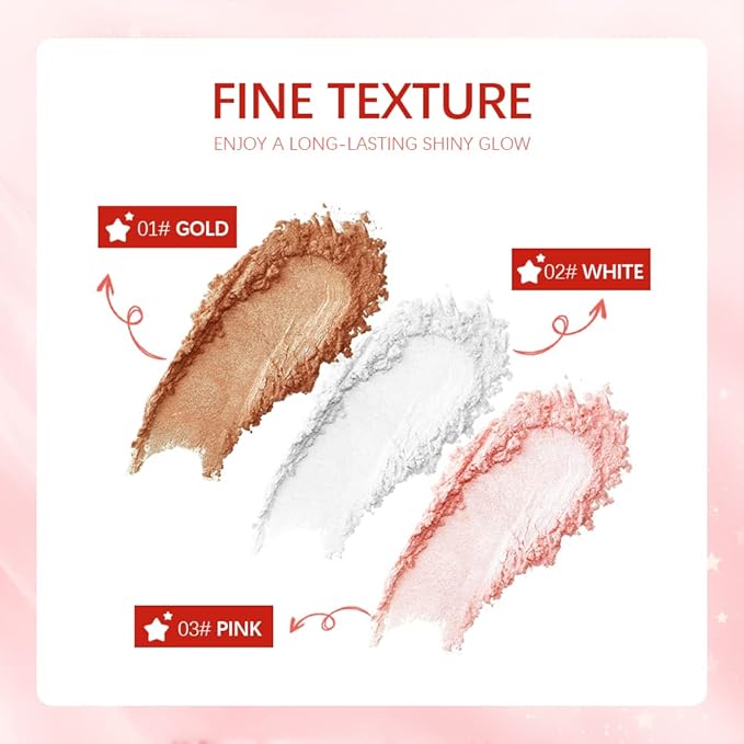 Highlight Polvo De Hadas, Fairy Highlighter Powder, Brightening Makeup (Gold)