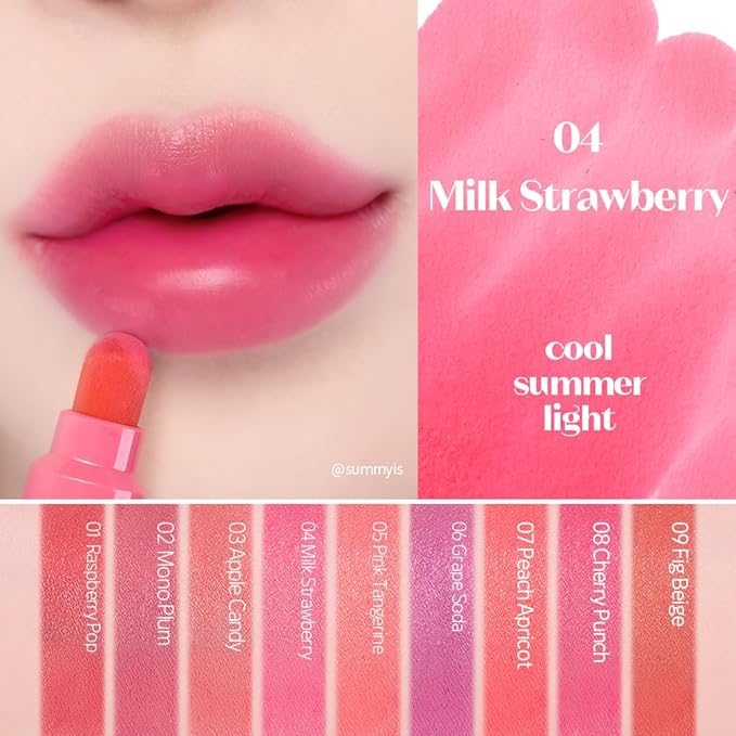 ETUDE Dear Darling Marker Tint #4 Mlik Strawberry (5g) | Hydrating & Long Lasting Lip Stain | High Pigmented Lip Maker with Easy Drawing Tip | Korean Lip Tint, Korean Makeup, Kbeauty