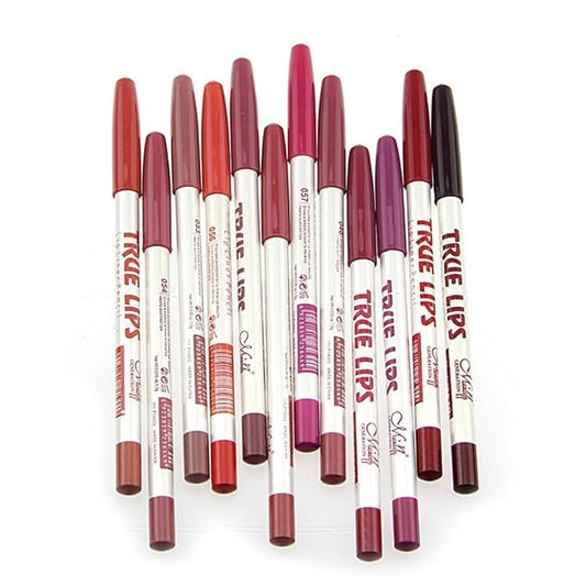 Waterproof Lip Liner Pencil, Pack of 12