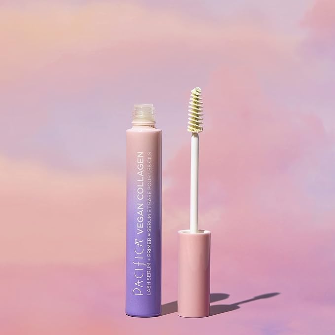 Pacifica Vegan Collagen Eye Lash Serum & Clear Mascara Primer – Conditioning Vitamin B & E Formula for Longer, Fuller Lashes, Eyelash Makeup Cruelty-Free Clean Ophthalmologist Tested