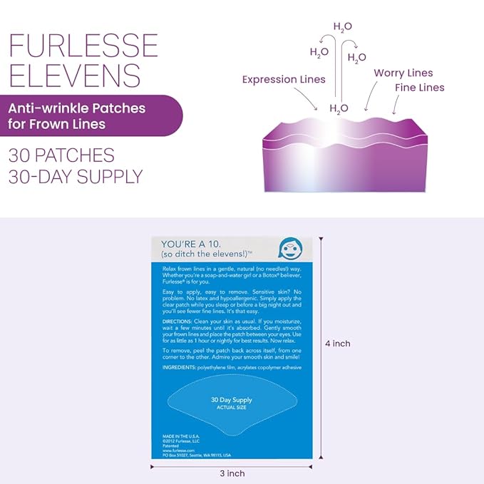 Furlesse Elevens Wrinkle Patches, Overnight Wrinkle Anti-Aging