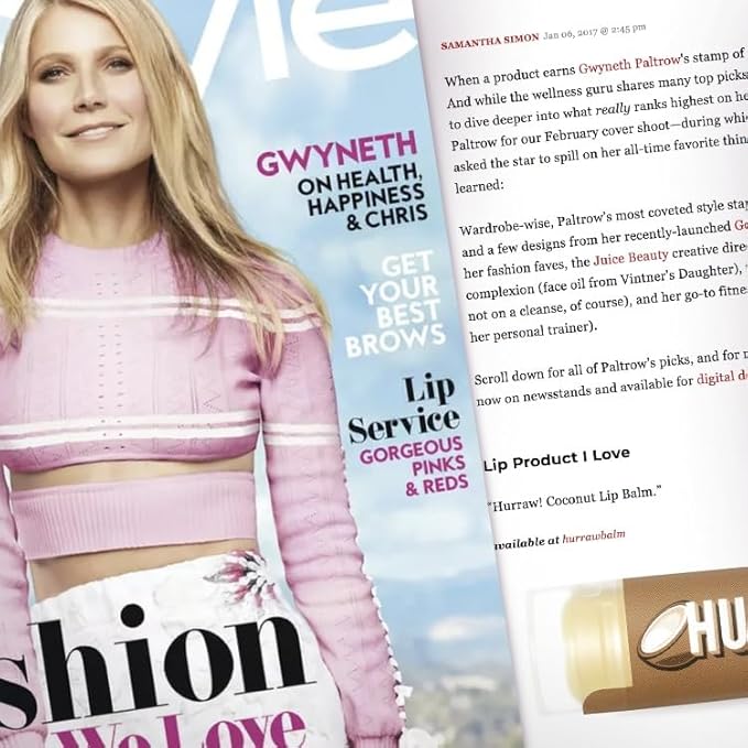 Hurraw! Coconut Lip Balm, 2 Pack: Palm