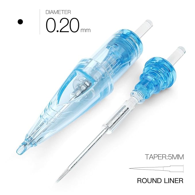 WJX Tattoo Cartridges 20Pcs Disposable Needles Round Liner 0601RL