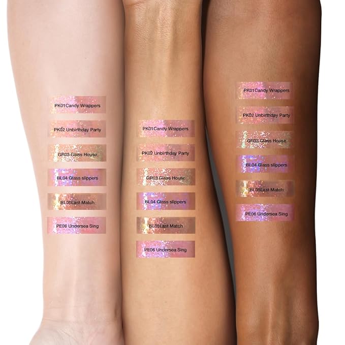 FOCALLURE Glitter Liquid Lipstick,Hydrating,Moisturizing Lip Gloss for Women,Sparkly Shimmer Lip Makeup,Long Lasting,Lightweight Formula for Lip Color and Shine,Glass slippers