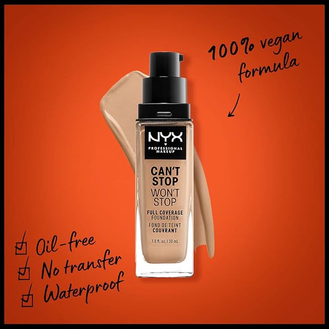 NYX PROFESSIONAL MAKEUP Can't Stop Won't Stop Foundation, Soft Beige