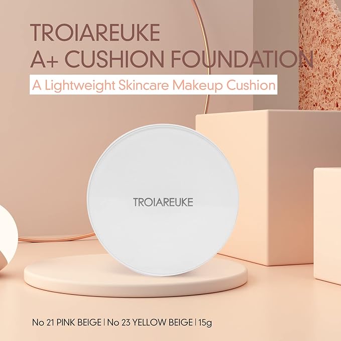 TROIAREUKE A+ Cushion Foundation (Shade 21) I Natural Aesthetic Makeup