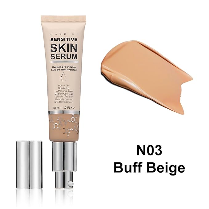 MAEPEOR Hydrating Foundation 6 Colors Full Coverage Liquid