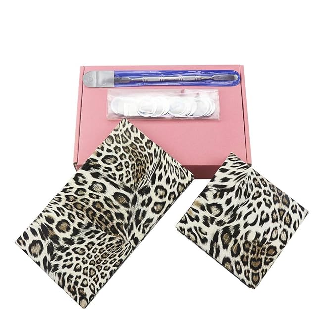 Leopard Empty Makeup Magnetic Palette with Spatula